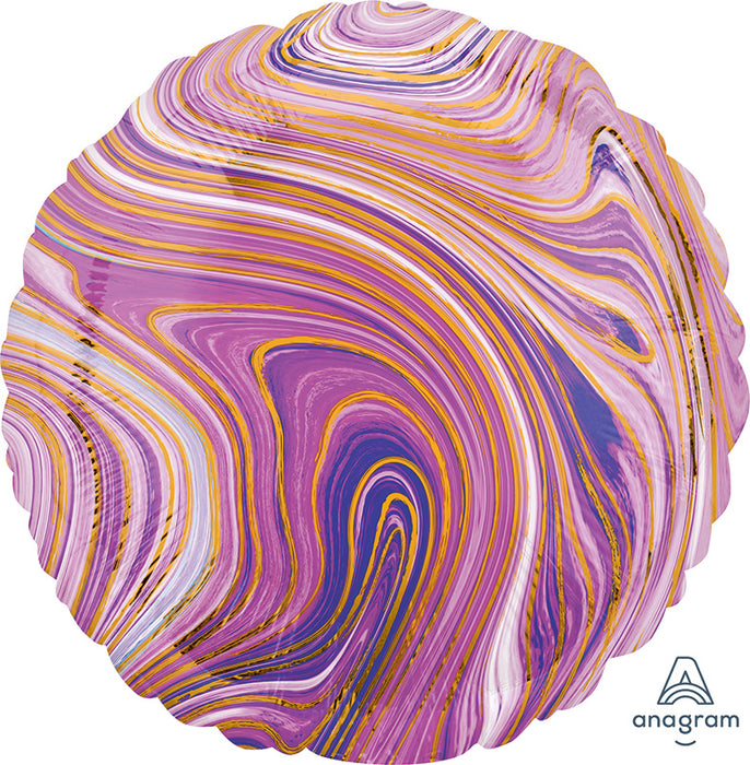 Globo Marblez Round 18"� Purpura