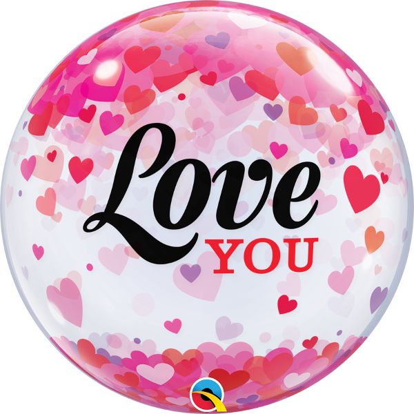 Globo Burbuja Love You Qualatex 22"