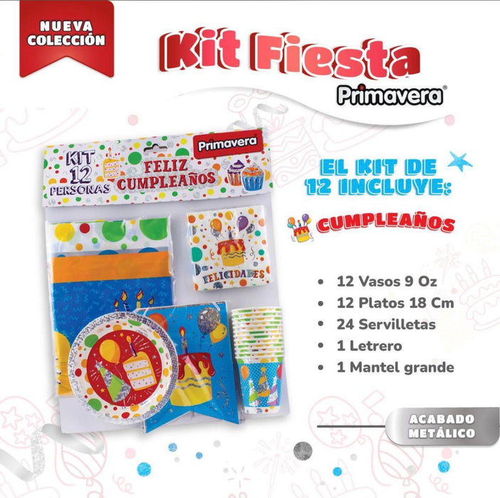 Kit De Fiesta Cumpleaños Marca Primavera