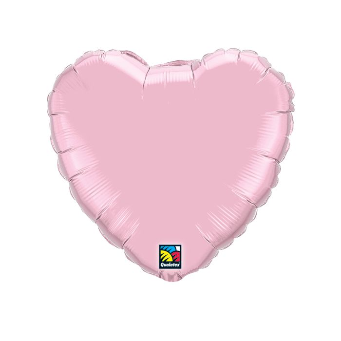 Globo Corazón 18" Qualatex Rosado perla