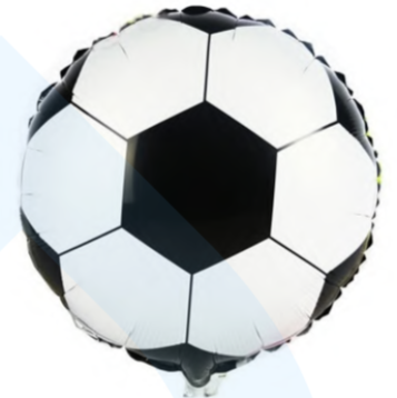 Globo Balon Futbol Negro18" Festella