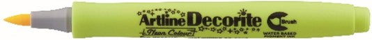 Marcador Artline Decorite Brush Neon Amarillo