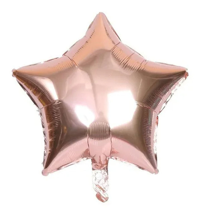 Globo Estrella Dorado Rosa 5" x 2 Unidades Festella