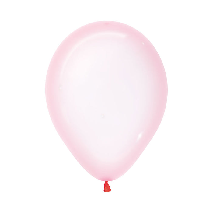 Globo Cristal Pastel Rosado R12 X 50 Globos