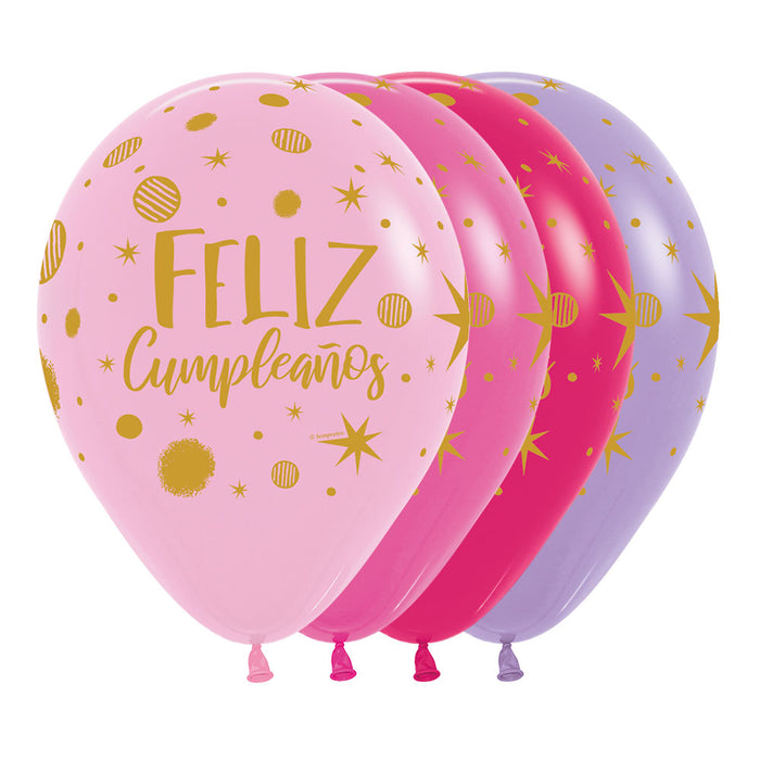 Globos Fashion Surtido Fiesta Destellos R12 x 50 Globos