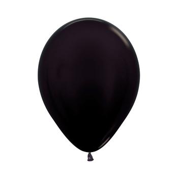 580 Globo Metal Negro R5 X 50 Globos