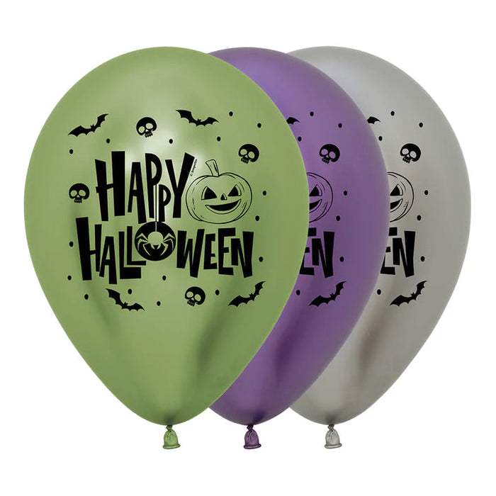 Globo Happy Halloween Reflex Surtido R12  x 12