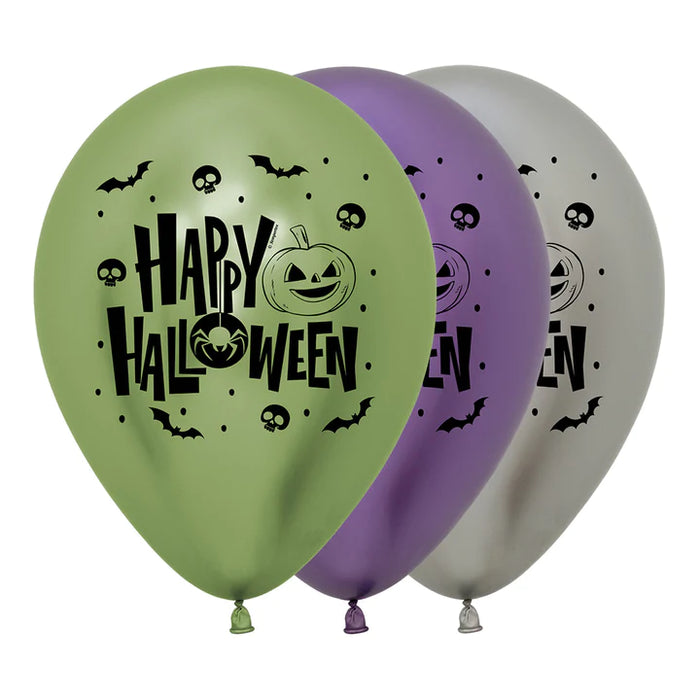 Globo Happy Halloween Reflex Surtido R12  x 50