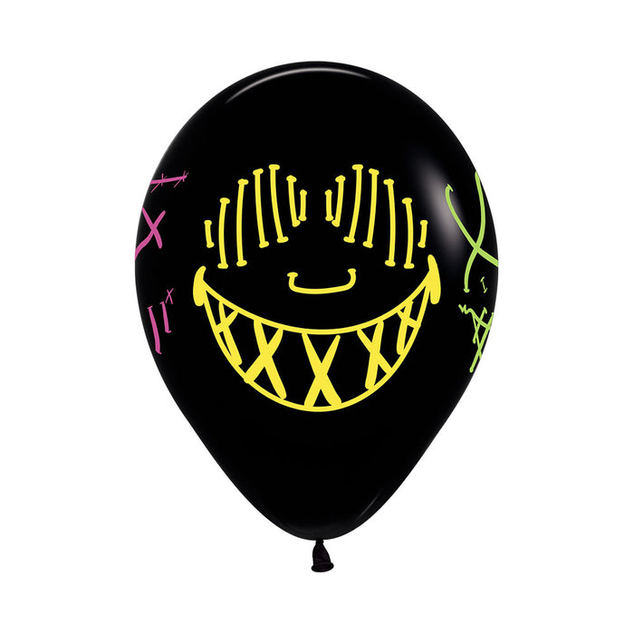 Globo Impreso Mascaras Neon Infinity Halloween R12 x 50