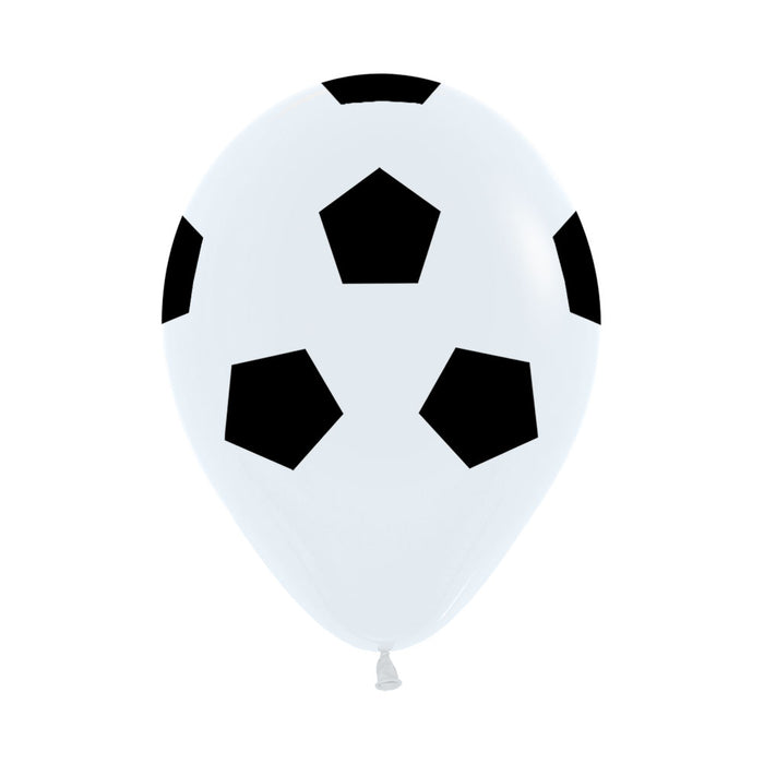 Globo Fashion Blanco Balón de Futbol R12 x 50 Globos