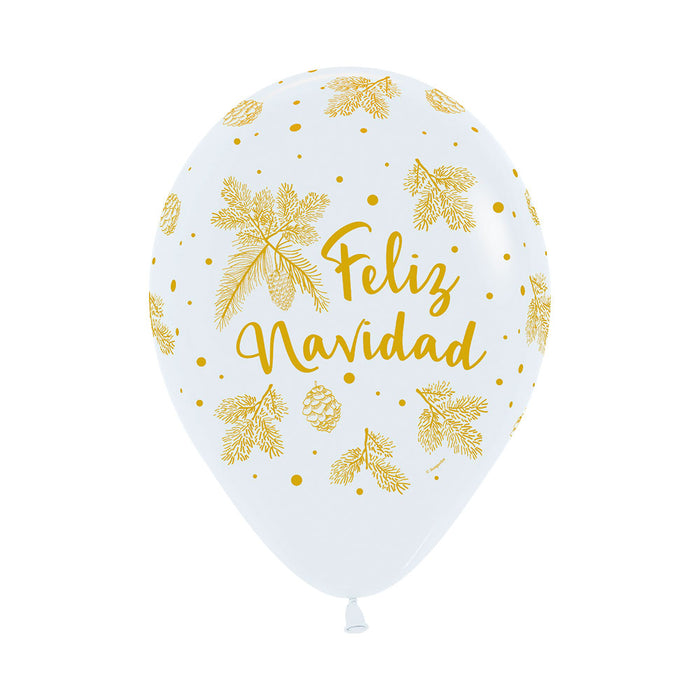 Bouquet Navidad Dorada R12 x 8 Globos