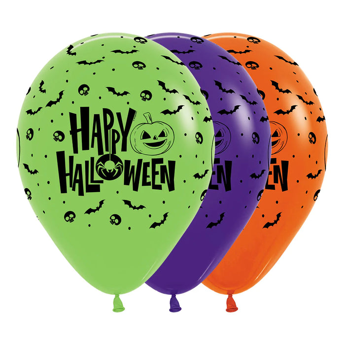 Globos Infinity Happy Halloween Fashion Surtido R12 X 50 Globos