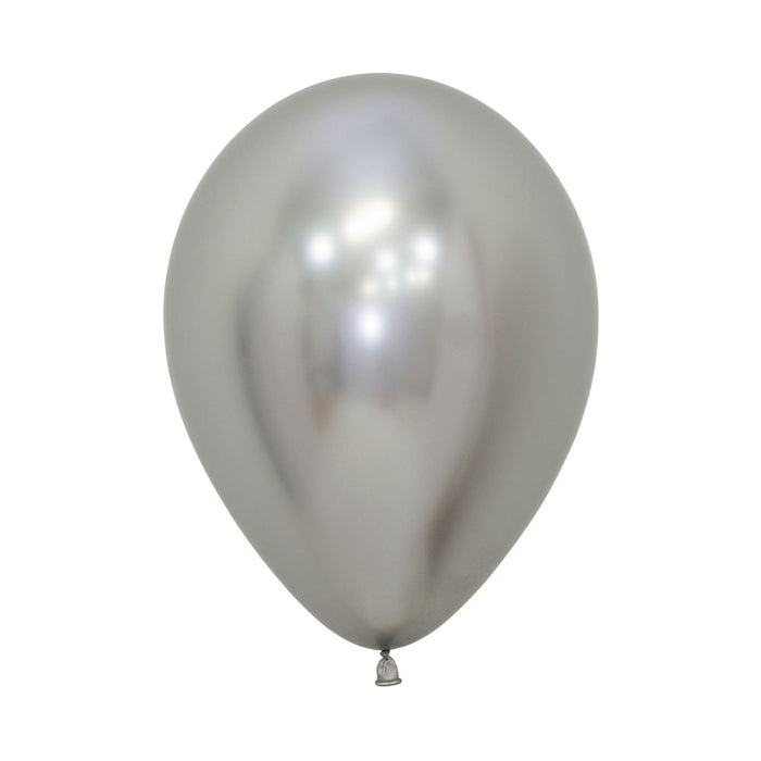 Globo Reflex R12 x 50 unidades color Plateado