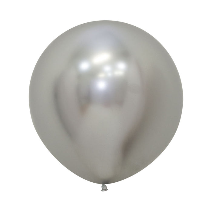 Globo Reflex Esfera R24 x 3 unidades color Plateado