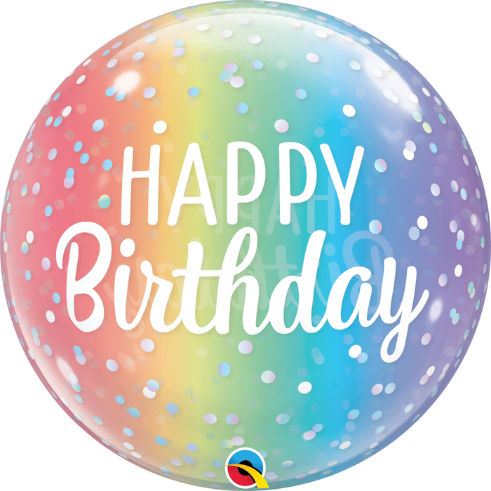 Globo Burbuja Qualatex  Happy Birthay 22"� Ref. 15