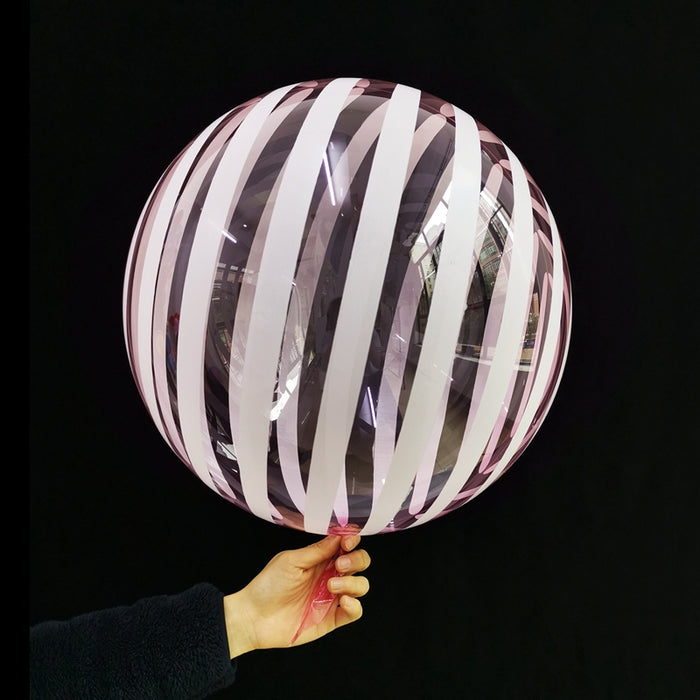 Globo Burbuja Lollipop 18" Cristal Rosado