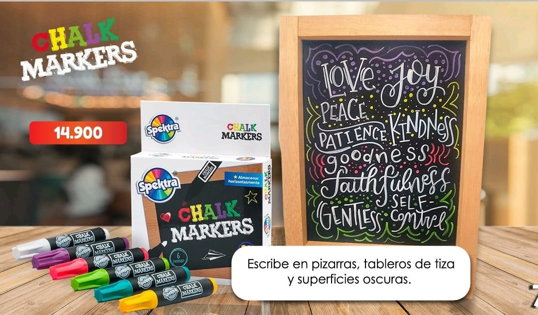 Marcadores Chalk Markers Spektra x 6