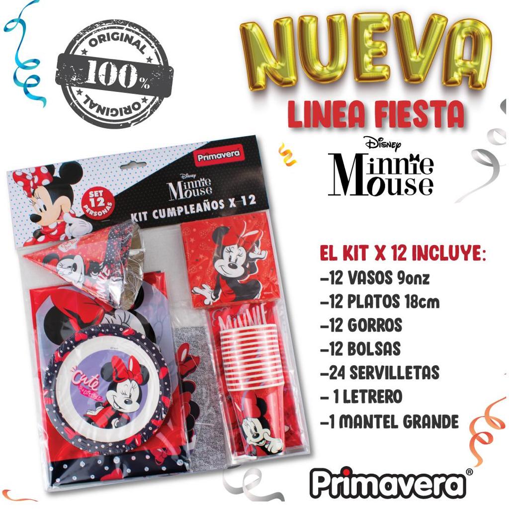 Set 12 Globos De Latex Minnie Mouse Roja