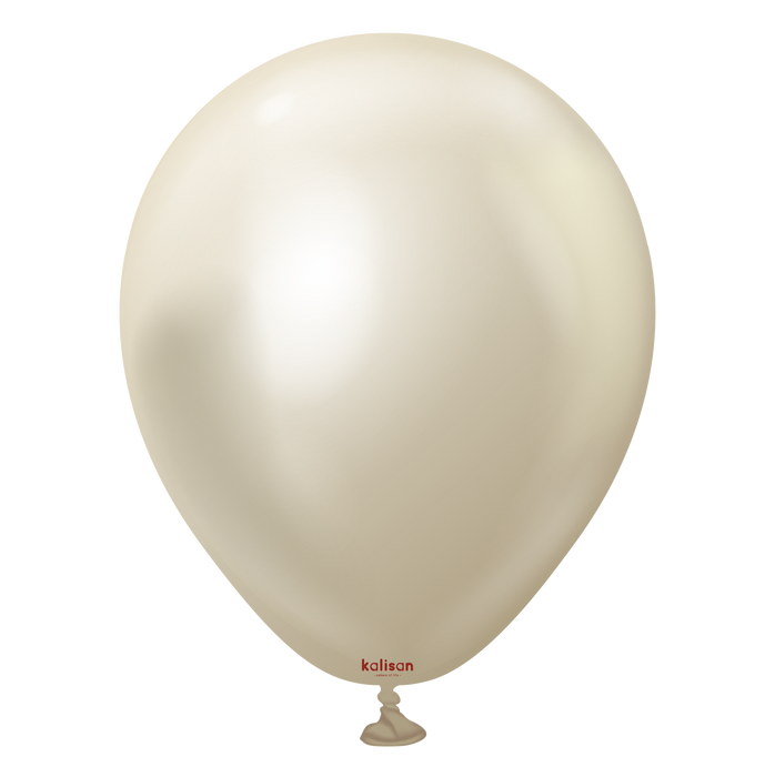 Globo Látex Dorado Blanco 12" Kalisan x 50