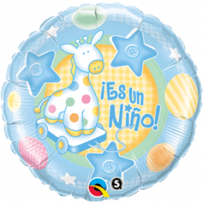 Globo Qualatex Metalizado Baby 18" Es Un Niño